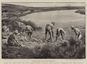 Vida en el campamento en el río Mooi, que fue bombardeado recientemente por los bóers de Henry Marriott Paget